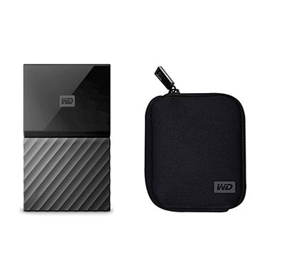 wd my passport 2tb external hard drive with pouch (mix color)